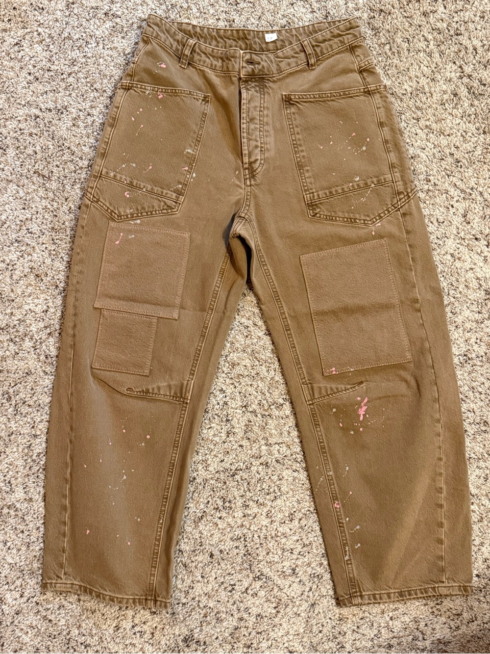 We The Free Minimalist Moxies - Camel with Paint Splatter